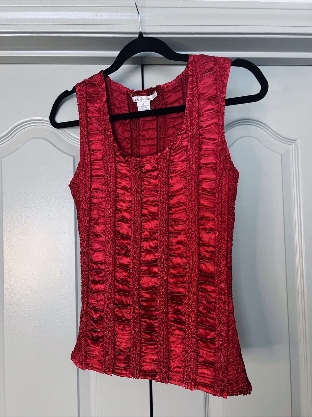 Z.B.D. Design Red Ruched Tank Top | Whimsigoth Y2K Fairy Grunge Stretch Top